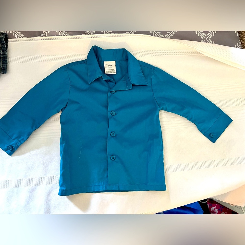 Kids Blue Button-Up Shirt size 24mths